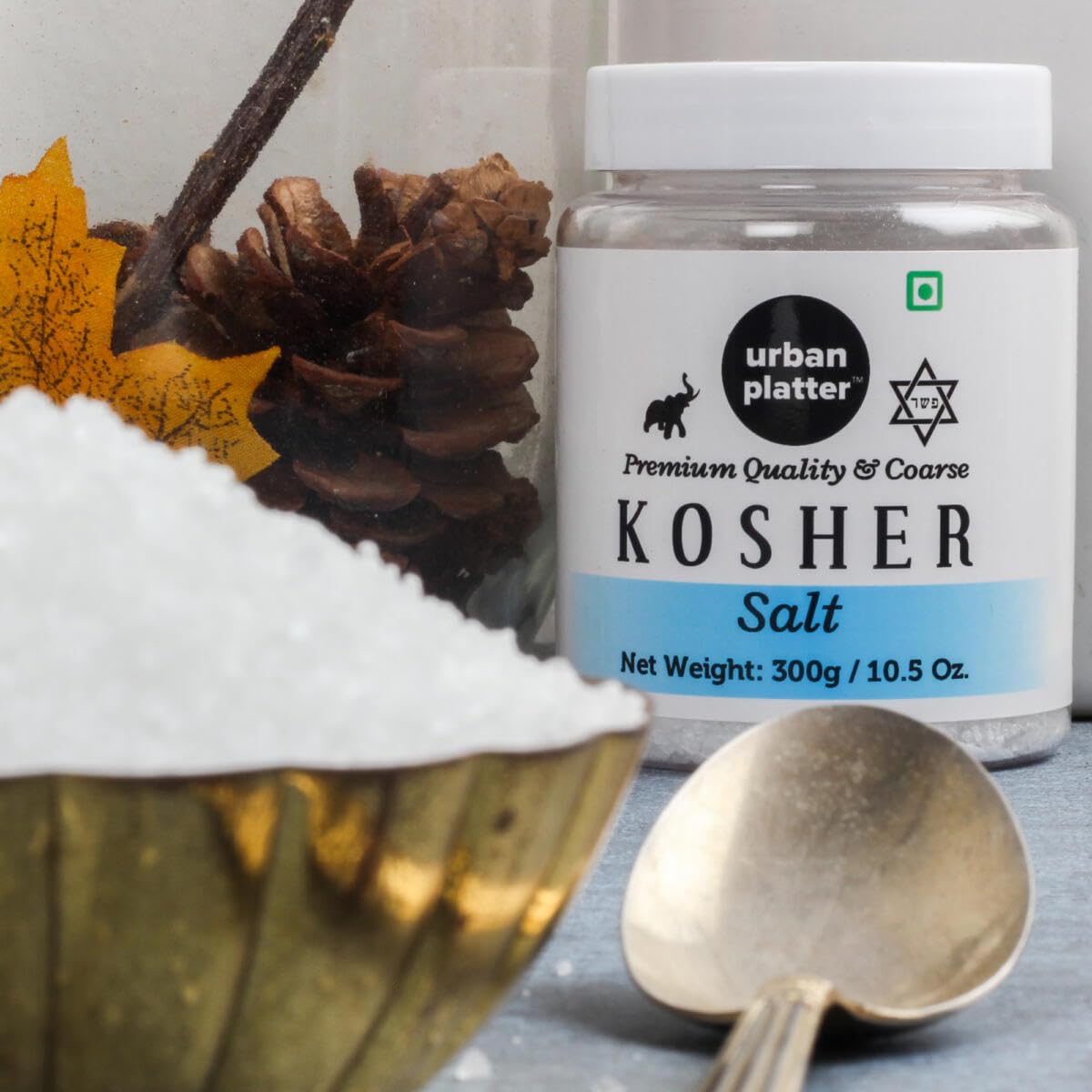 Urban Platter Kosher Salt, 300g / 10.8oz [All Natural & Coarse], White