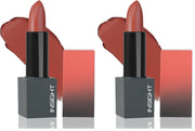INSIGHT Velvet Matte Lipstick (Amour Mist) | Long Lasting, Smudge-Proof & Non-Drying | Enriched with Cocoa Butter, Argan Oil & Vitamin E | Smooth Application, Bold Pigment - 3.8g (Pack of 2)