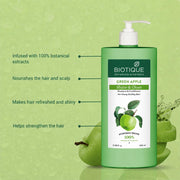 Biotique Green Apple Shine & Gloss Shampoo & Conditioner| Promotes Healthy, Shiny and Glossy Hair | Nourishes Scalp | Makes Hair Soft & Smooth |100% Botanical Extracts| All Skin Types | 650ml
