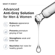 Bare Anatomy Advanced Anti-Grey Serum | Reduces Hair Greying | Silverfree Peptide + Biotin + Rosemary | Fast Absorbing, Odorless, Non-Sticky | Clinically proven formula For Men & Women | 50ml (Pack of 3)