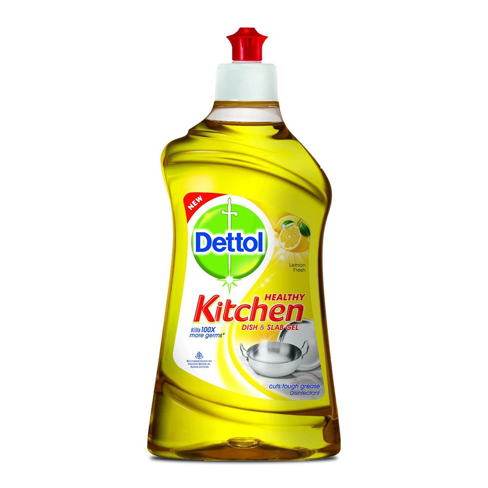 Dettol Healthy Kitchen Dish and Slab Gel, Lemon Fresh- 200 ml