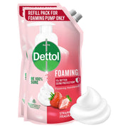 Dettol Foaming Handwash Refill - Strawberry, 700ml (Pack of 2)| Rich Foam | Moisturizing Hand Wash | Soft on Hands