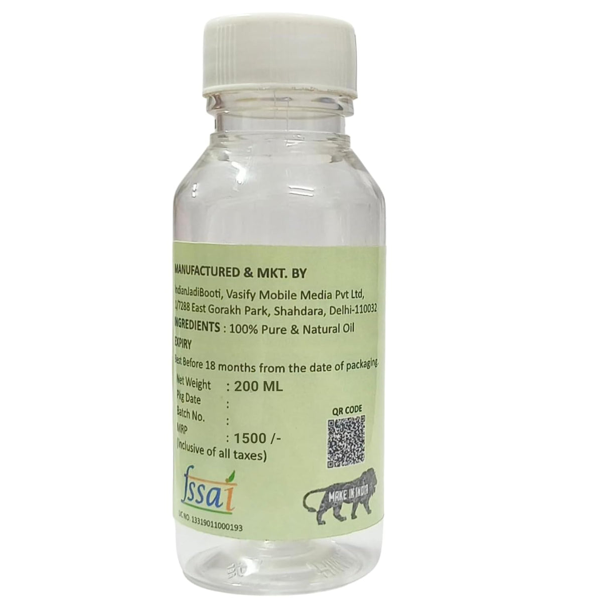 IndianJadiBooti Pure Cold-Pressed Grape Seed Oil (Vitis Vinifera) | Lightweight Botanical Carrier Oil for Non-Comedogenic Hydration, Aromatherapy & Silky Massage 200 ML