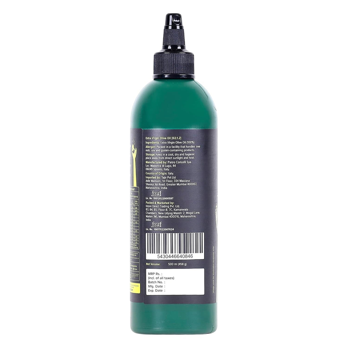 Urban Platter Extra Virgin Olive Oil in Squeezy Bottle, 500ml [Product of Italy | Convenient Squeezable Bottle | Argemone Oil Free]