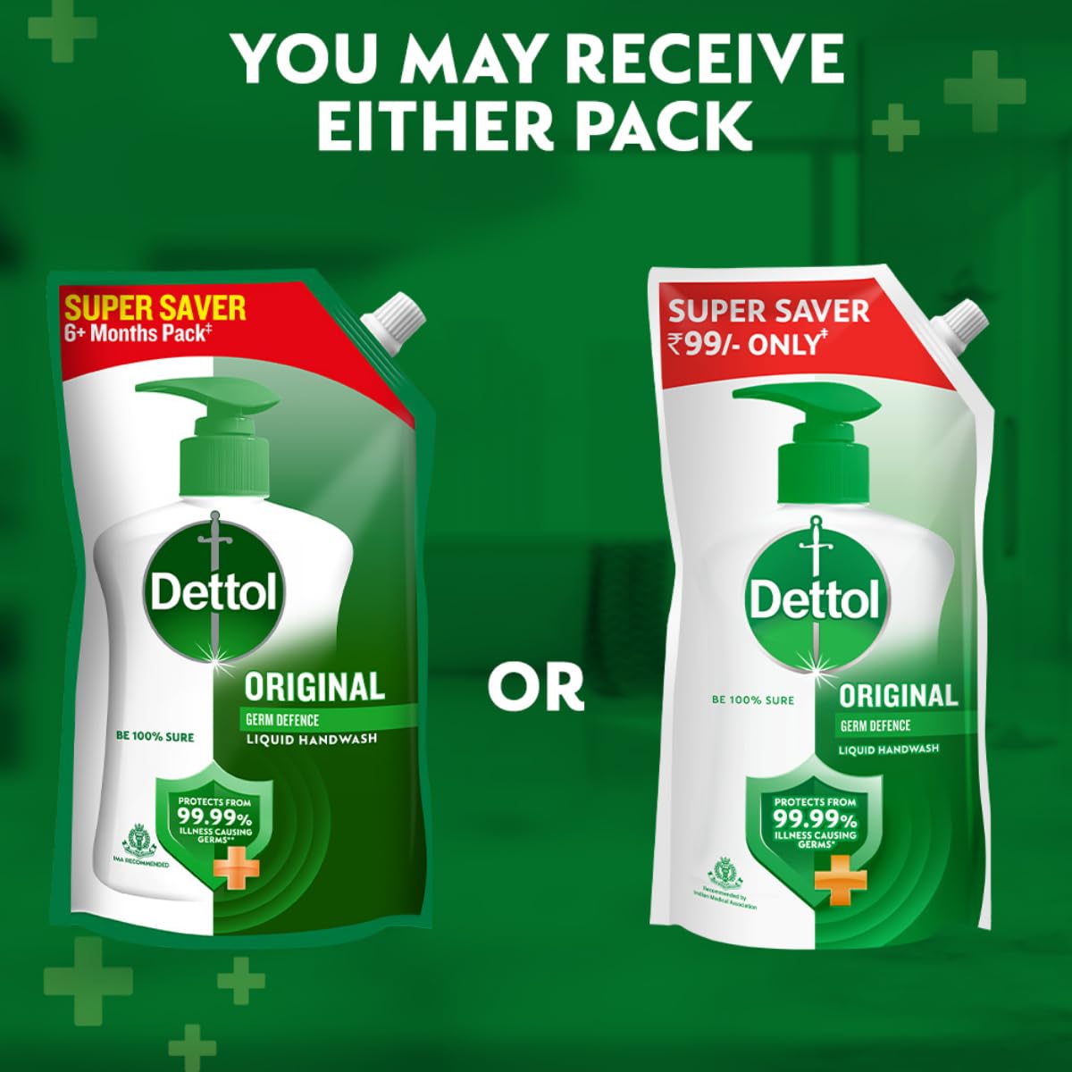 Dettol Liquid Handwash Refill - Original Hand Wash- 675ml | Germ Defence Formula | 10x Better Germ Protection