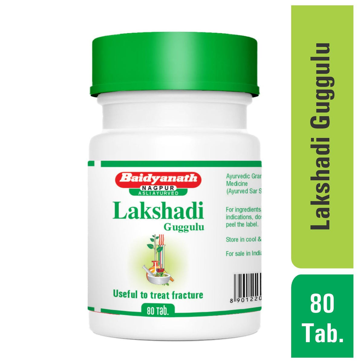 Baidyanath Asli Ayurved Lakshadi Guggulu (80 Tablets X 3), Pack of 1, Multicolour