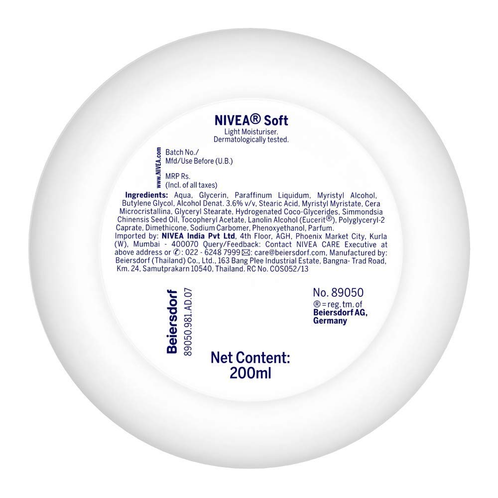 NIVEA Soft Moisturizer Cream For Moisturising (Normal Skin) 400Ml