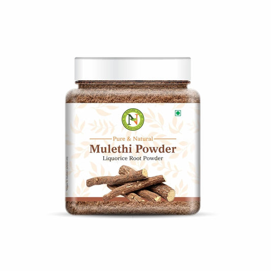 NatureVit Mulethi Powder 100g (Yashtimadhu) | Edible Licorice Powder for Skin Brightening, Hair Care & Digestion | Natural & Preservative-Free