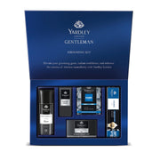 Yardley London Gentleman Luxury Grooming Kit For Men With Classic Activated Charcoal Soap, Elegance Lather Shaving Cream, After Shave Lotion, Shaving Brush, And Classic Body Deodorant Spray