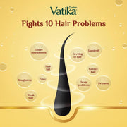 Dabur Vatika Ayurvedic Shampoo Refill Pouch - 1 L | Damage Therapy | Power of 10 Ingredients for Solving 10 Hair Problems | No Parabens | For All Hair Types