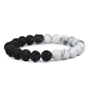 ASTRODIDI Natural Certified Lava Howlite Stone Bracelet for Money, Success & Positive Energy | Original Reiki Feng-Shui Healing Crystal Gemstone Bracelet for Men and Women