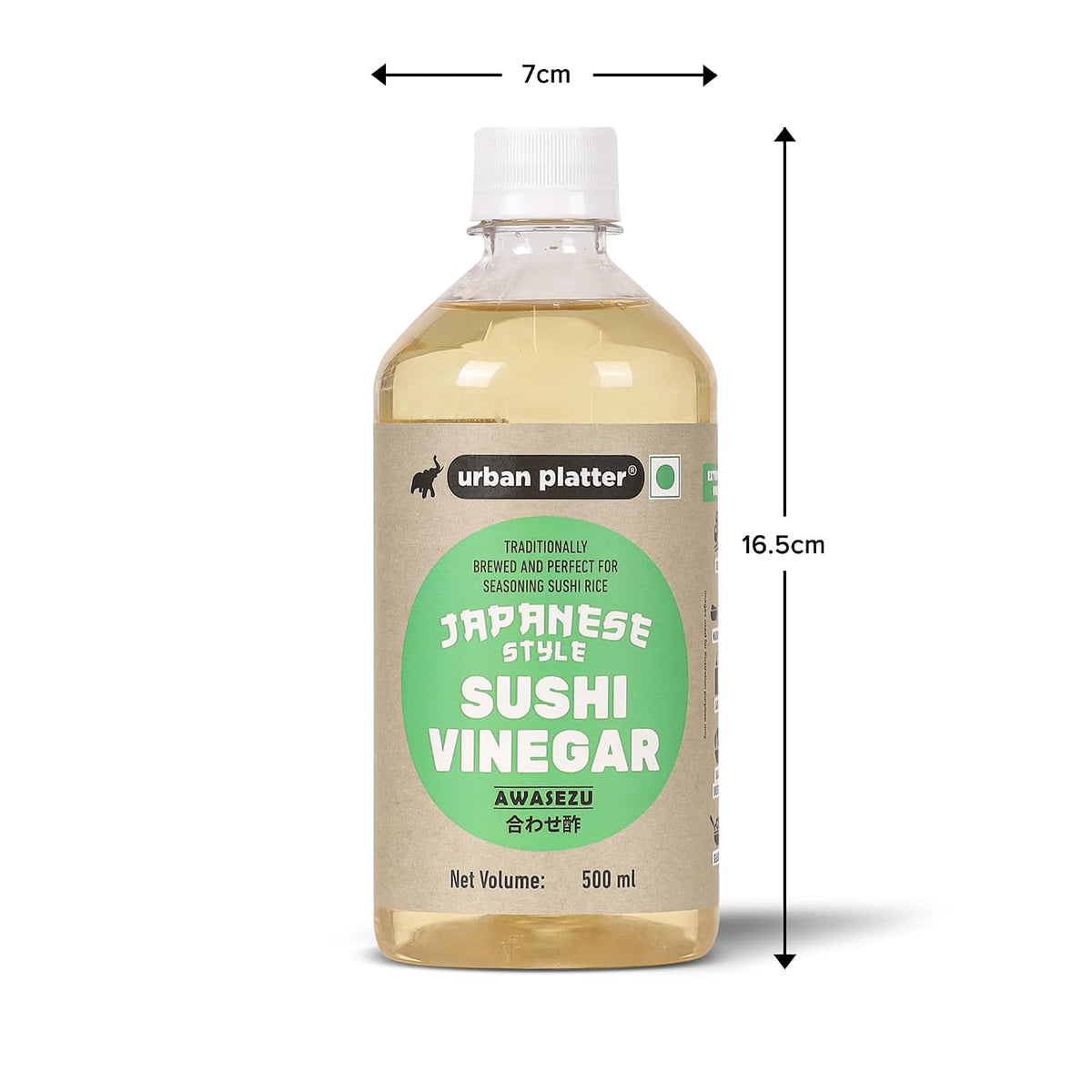 Urban Platter Japanese Rice Vinegar (Awasezu), 500ml [All Natural Vinegar Traditionally Made and Seasoned] - Perfect for Seasoning Sushi Rice