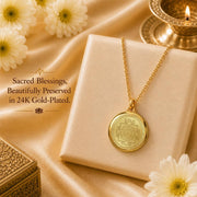 DIVINITI 24K Gold Plated Double-Sided Religious Pendant with Premium Gift Box, Spiritual Locket for Men & Women, Devotional Jewellery for Gifting & Everyday Wear | Ganesha & Yantra - GNG Pendant