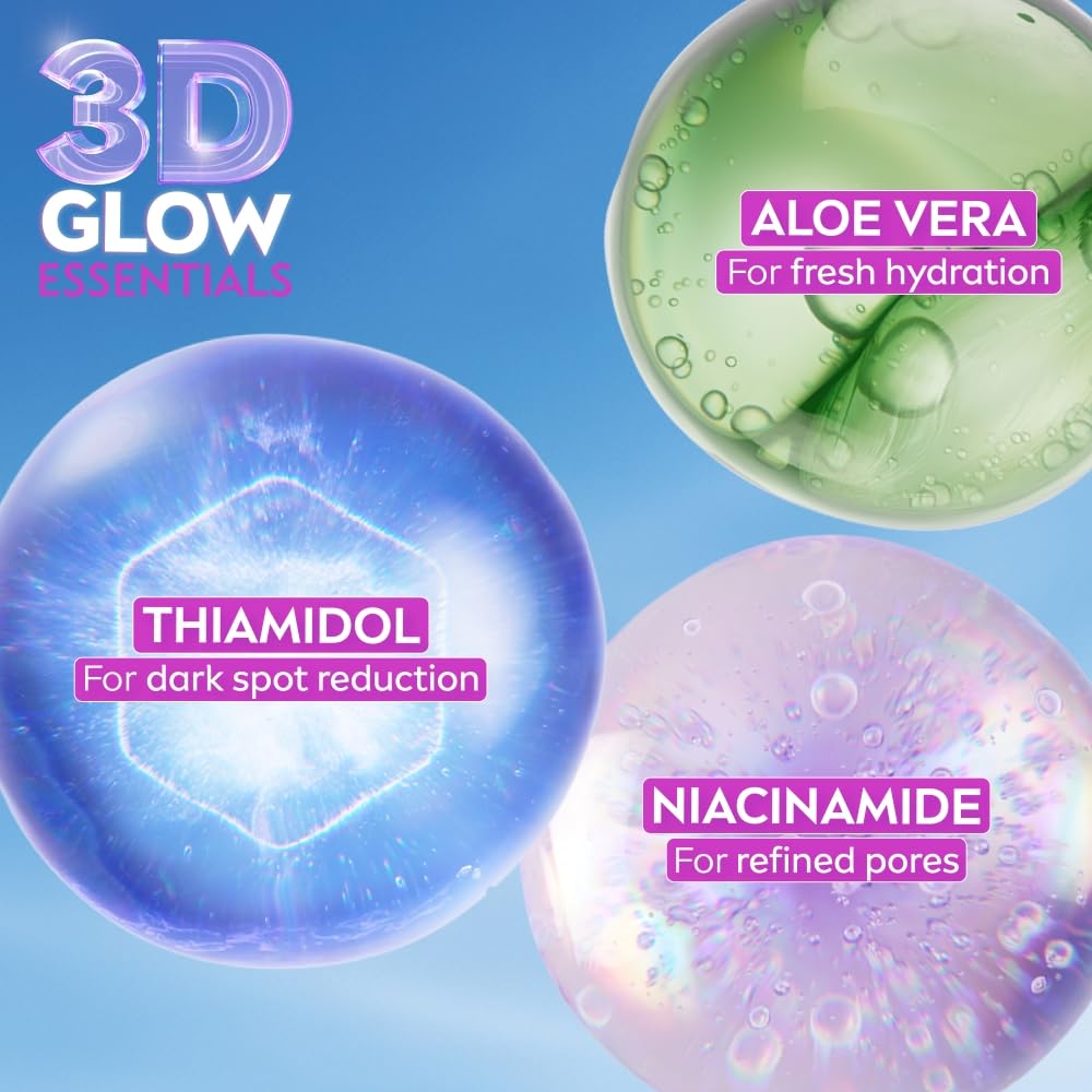 NIVEA Luminous Even Glow Face Serum | For Glowing Skin, Skin Brightening & Refined Pores | Niacinamide, Thiamidol & Vitamin C Serum | Anti-Dark Spots | With Aloe Extracts | 3D Glow in 3 Days | 30ml