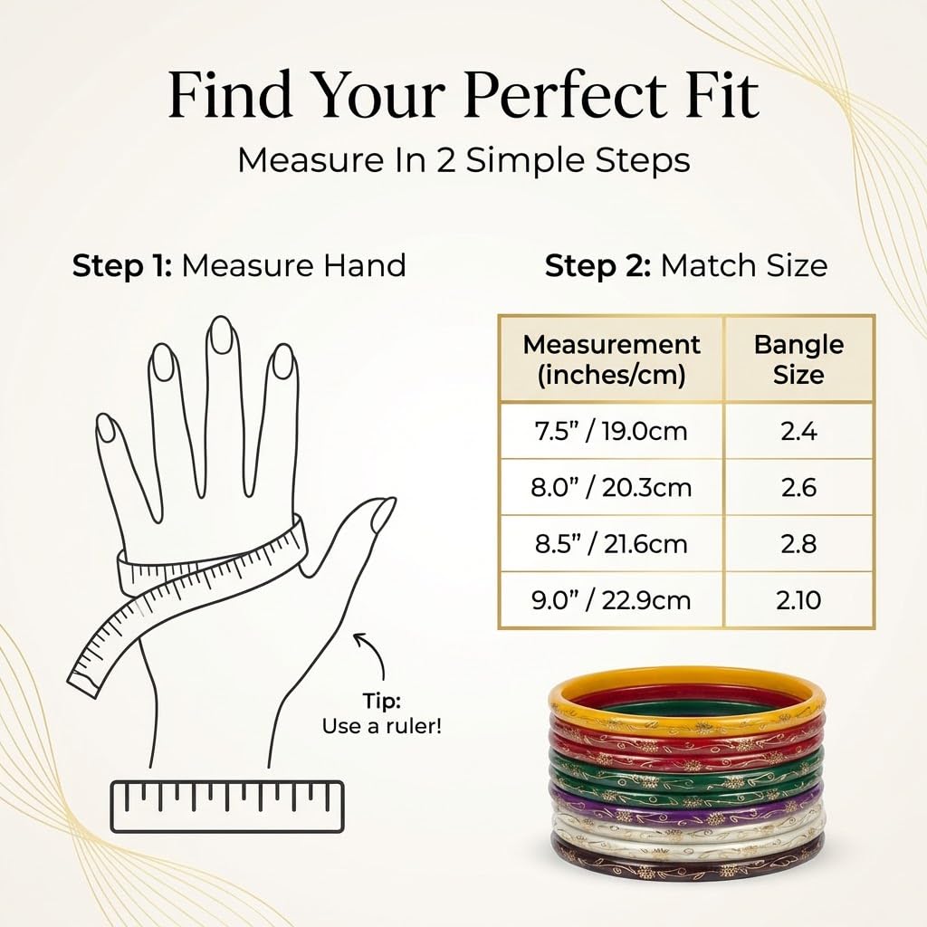 NMII Glass and Silk Thread Zircon Gemstone Bangle Set For Women/Girls