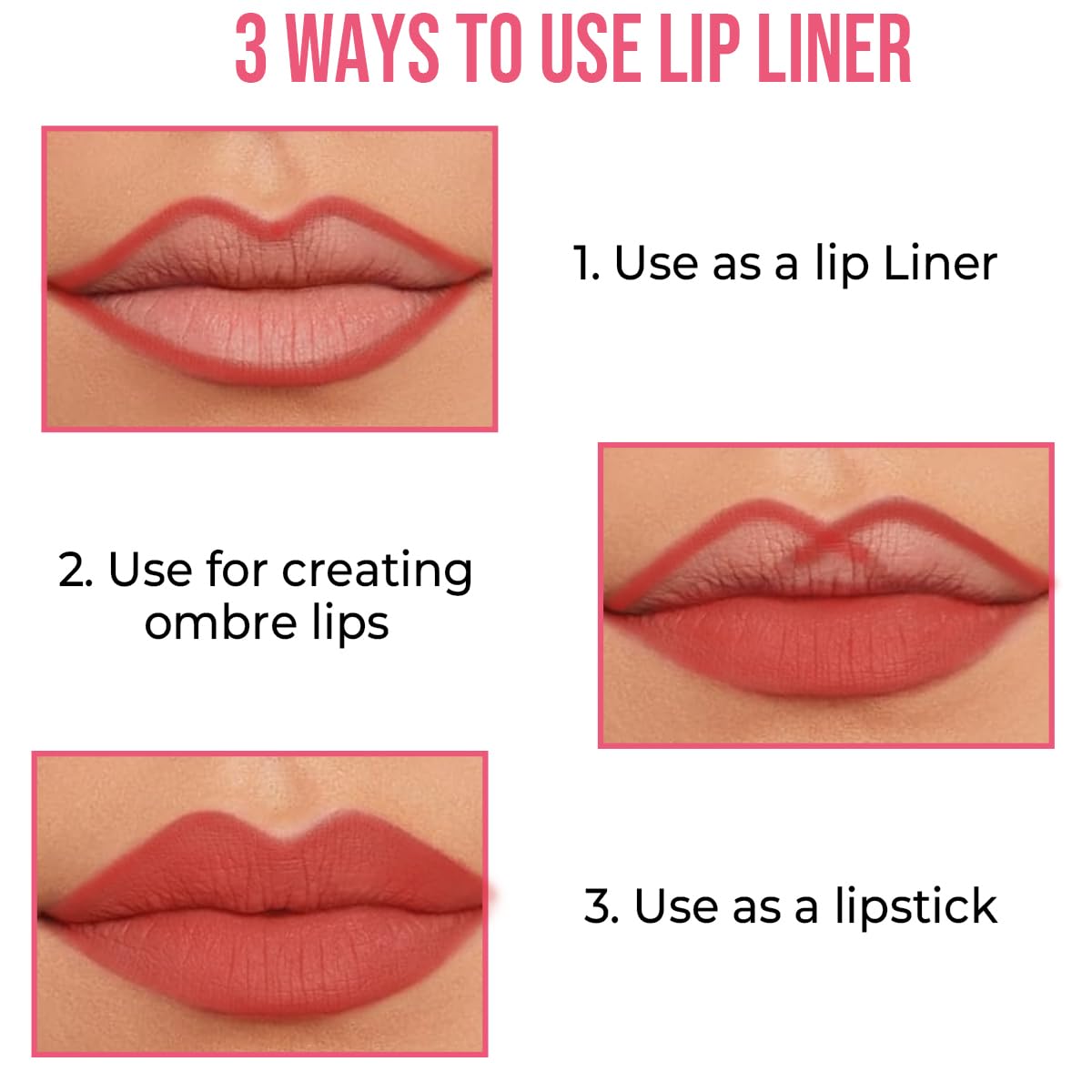 INSIGHT Glide On Lip Liner - High Key| Intensely Pigmented | Ultra Smooth Texture | Long lasting Formula | Weightless Formula - 0.3 g