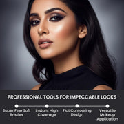 Keya Seth Professional Makeup, Flat Contouring Brush with Supper Fine Soft Bristles for Instant High Coverage Professional Quality Makeup.