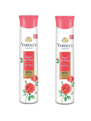 YARDLEY London Women Royal Red Rose Body Spray - For Women (300 ml, Pack of 2)
