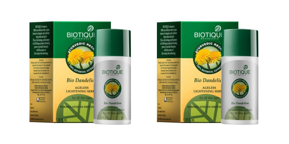 Biotique Bio Dandelion Ageless Lightening Serum - 40ml...