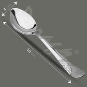 Parage 6 Pieces Stainless Steel Table Spoons,18 cm Long, Premium Spoons Set for Home & Kitchen, Luxury Dinning Tableware Cutlery Set Gift for House Warming,6 Big Spoons, Silver Imperial Design