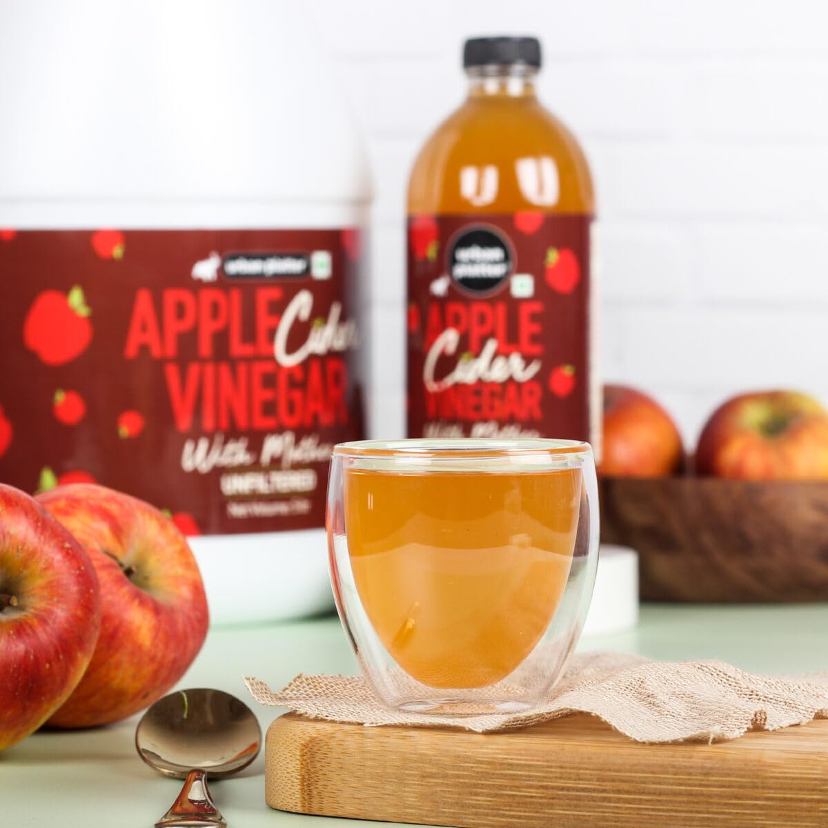 Urban Platter Apple Cider Vinegar with Mother, 473ml (Raw, Unfiltered and with The Mother)