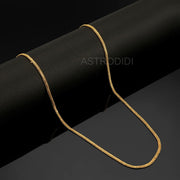 ASTRODIDI Gold Plated Chain | 24 Inch Stylish Light Weighted Golden Brass Neck Chain For Girls Women Men Boys (CHAIN-BALA-22)