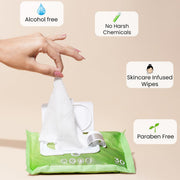 INSIGHT Wet Wipes Ice Fresh - 30 Refreshing Facial Sheets| Soft & Alcohol-Free|Removes Dirt & Oil|Gentle on Skin|Paraben-Free|For All Skin Types