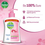 Dettol Skincare Germ Protection Handwash Liquid Soap Pump, 250ml