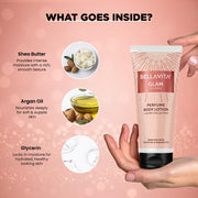 Bella Vita Luxury Glam Woman Perfume Body Lotion for Nourishing, Hydrating, Soft, Supple,Healthy Skin with Argan Oil and Shea Butter 200 Ml