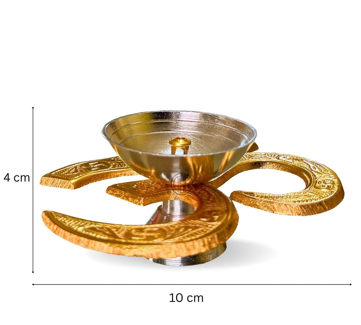DSH Om Symbol Diya Oil Lamp for Puja Home Office Mandir Akhand Jyot Diya Deepak for Diwali Festival Gift Item .