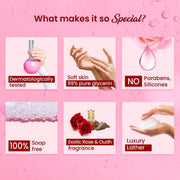 Dabur Gulabari Shower Gel - 500 ml | 99% Pure Glycerine | Gentle Bodywash | Himalayan Rose Extract to nourish and revitalise the skin | 0% Parabens & Soap | No Silicones | With Oudh Fragrance