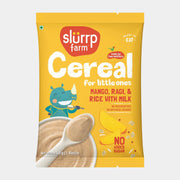 Slurrp Farm No Added Sugar, No Salt, Sprouted Ragi Powder | 100% Natural Ragi Flour | Free Mango Cereal Trial Pack | 250g