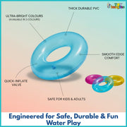 Toy Imagine 30" (76 cm) Transparent Inflatable Swimming Pool Safety for Kids | Pool Safety for Swimming Training & Fun for Boys and Girls (Age 6 to 10 Years) Assorted