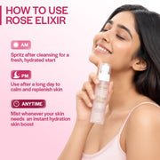 Suroskie Rose Water Elixir Face Mist 100Ml | Pure Rose Water | Face Toner For Glowing, Refresh & Hydrating Skin | Minimize Large & Open Pores | Balance Ph Of Skin | Gulab Jal For Women & Men