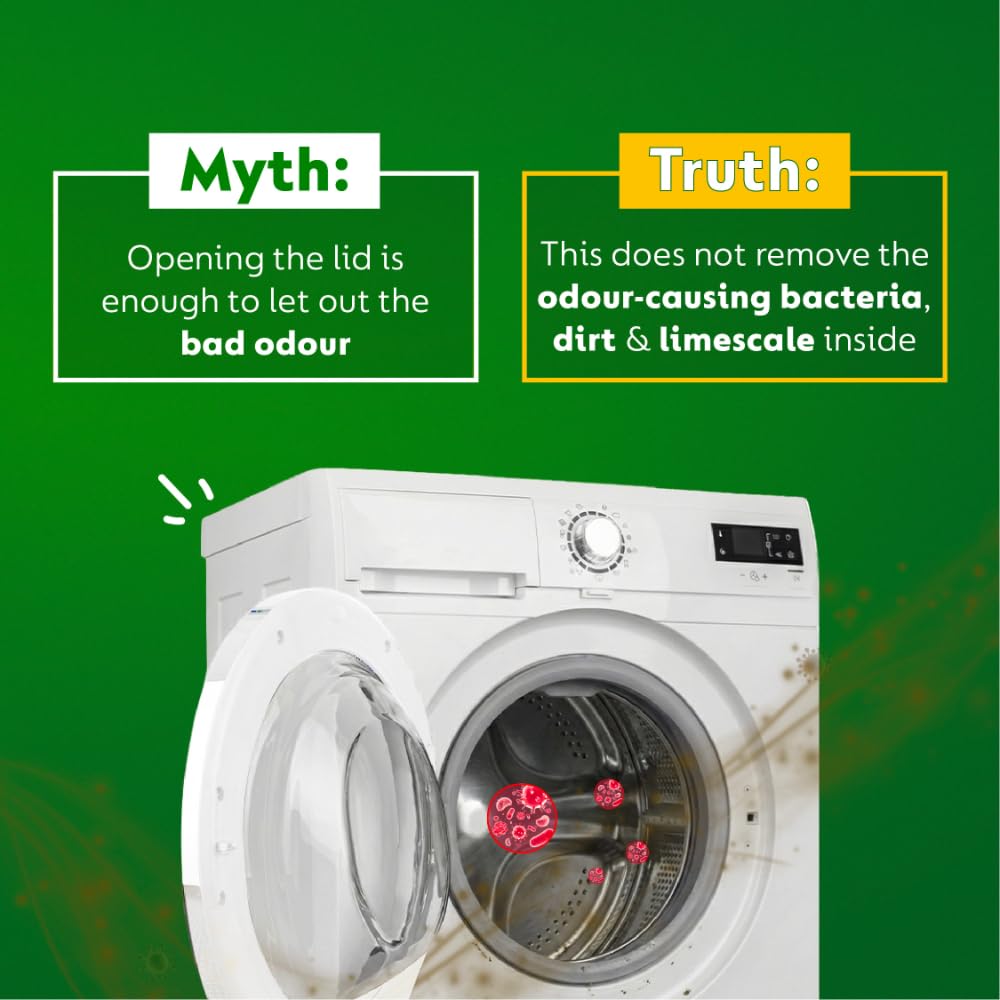 Dettol 5 in 1 Washing Machine Cleaner & Descaling Liquid for top load and front load| Lemon 250ml | Removes Limescale, Dirt and Bad odour | Kills 99.9%* Bacteria | Pack of 3