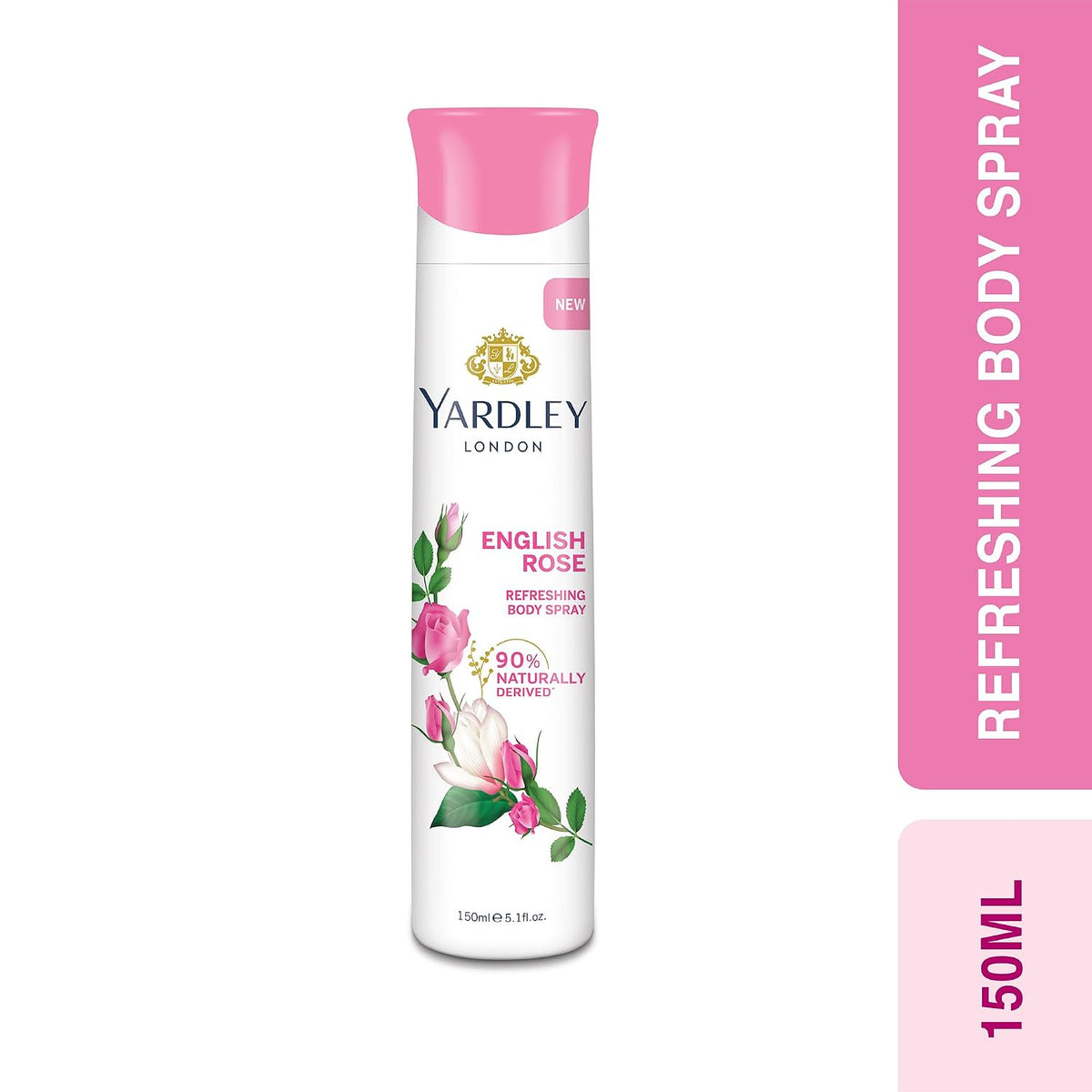 Yardley London English Rose Refreshing Deodorant Body Spray For Women, 150ml
