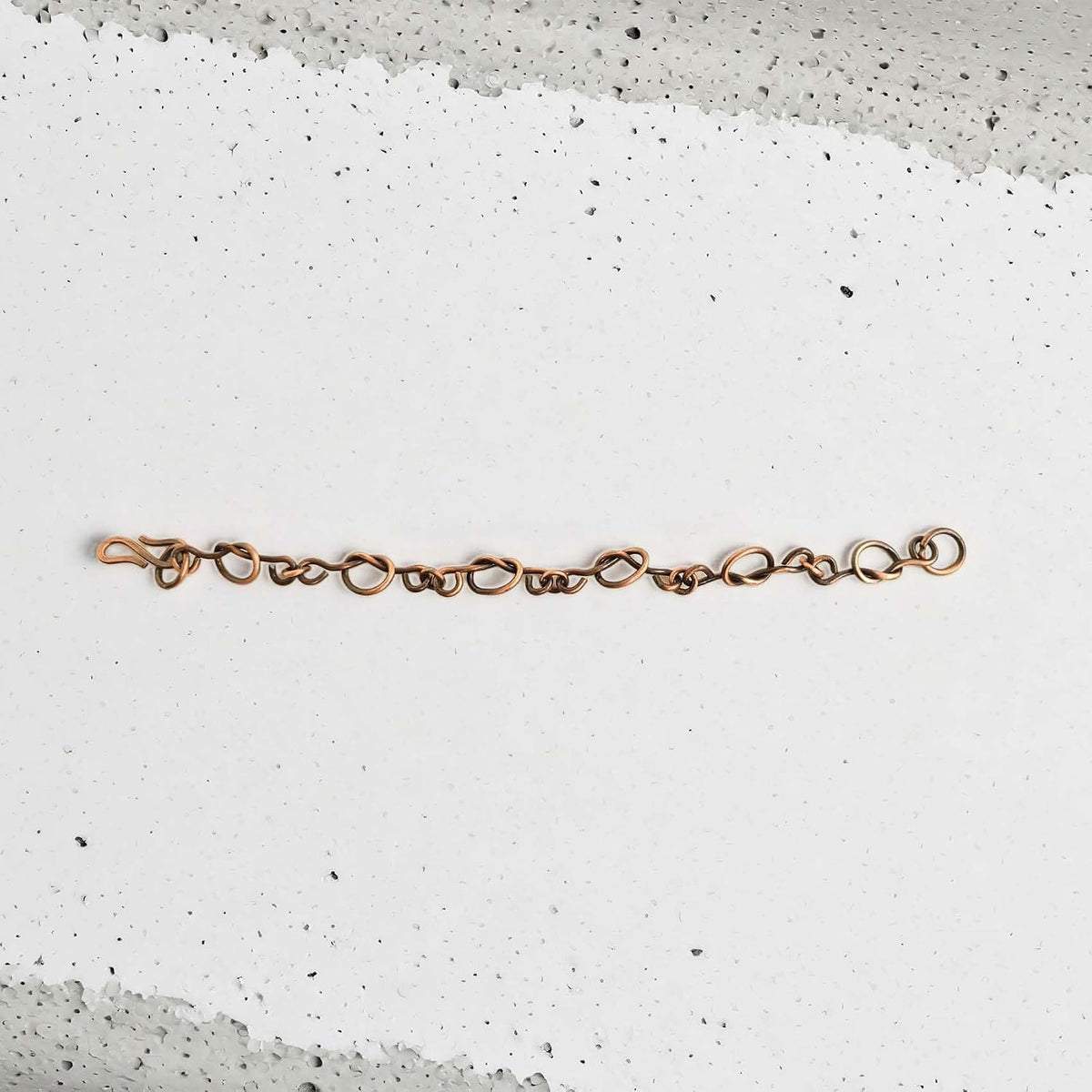SHINDE EXPORTS Pure Copper Link Chain Bracelet Unisex S Hook 8.5 Inch