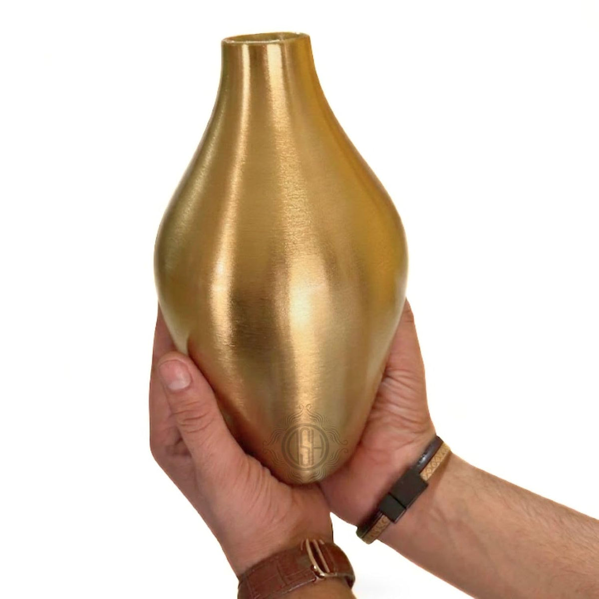 DSH Metal Flower Vase for Home Decor Living Room Kitchen Office (9 Inch) Metal Table Decorative Flower Pot