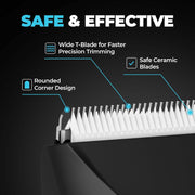 Beardo Ball Safe Pro Trimmer | Intimate Trimmer for Men | IPX7 Waterproof | Safe Ceramic Blades | 40mm T-Blade | 6000 RPM | 90 Min Runtime | Type-C Charging | Full Body Trimmer for Men