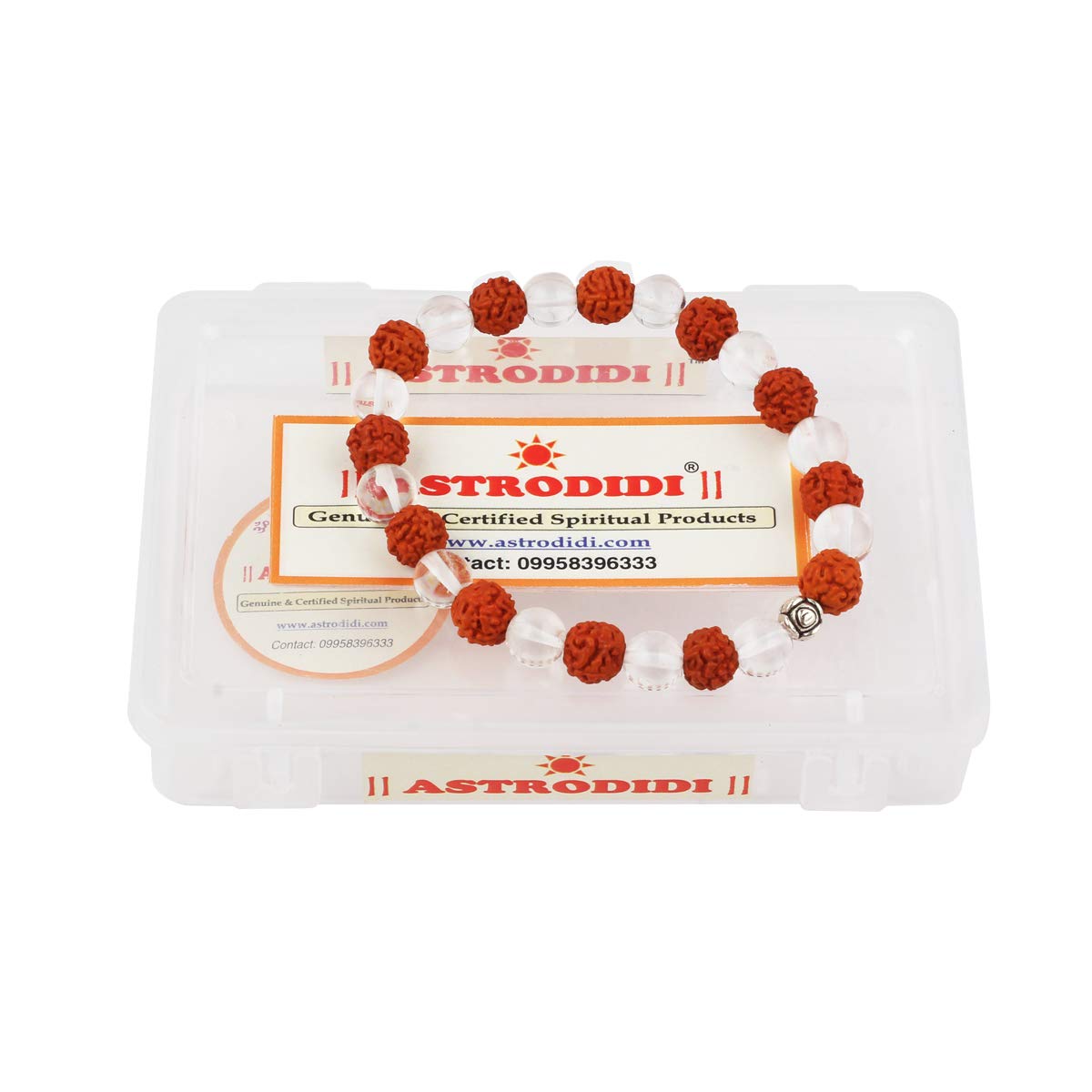 Astrodidi Rudraksha Crystal Sphatik Stone Combination Bracelet Original for Men and Women