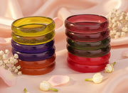 NMII Beautiful Matte Finish Transparent Multicolor Glass Kada for Women & Girls on Different Occasions