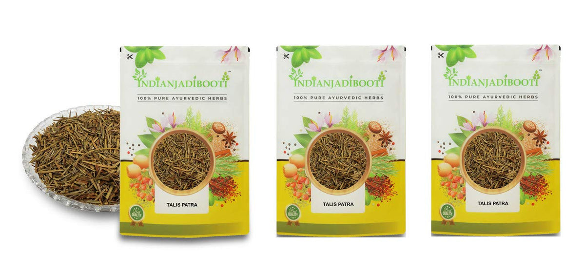 IndianJadiBooti Talispatra - Talish Patra - Tallis Patra - Indian Silver Fir - Abies Webbiana, 3 Packs of 900 Grams