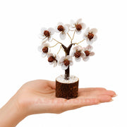 Astrodidi Gomti Chakra Stone & Rudraksha Beads Tree | Multicolour Spiritual Home Decor Gomati Stones Showpiece | Traditionally Associated with Prosperity and Good Fortune | Decorative Gift Item