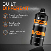 Beardo Sport Energy Deodorant Spray 150Ml | Body Spray Perfume For Men | Deo For Men | Fresh Long-Lasting Deodorant Spray
