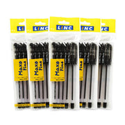 Linc Maxo Fine 0.7 mm Ball Pen | Black Ink | Pack of 25