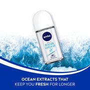 NIVEA Deodorant Roll On, Fresh Natural for Unisex, 50ml (Pack of 2)