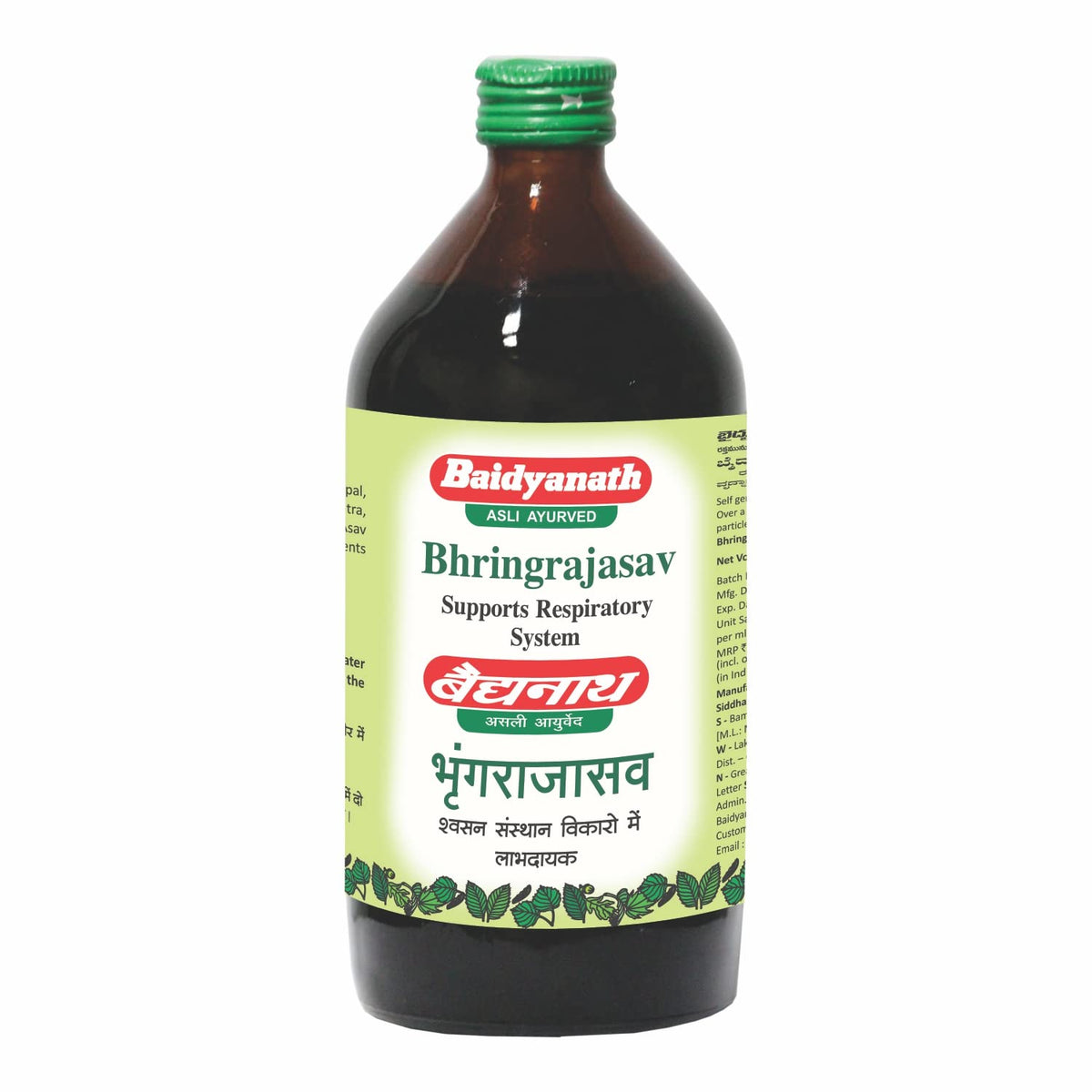 Baidyanath Asli Ayurved Bhringrajasava 450 ml (Pack of 8) Ayurvedic Hair Care Syrup for Healthy Hair and Scalp