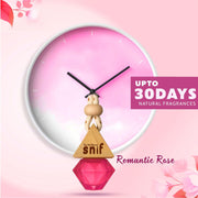 The Old Natural Snif Diamond Hanging oil Car Perfume | Car Air Freshener with Refill Pack (Romantic Rose 10ml + 15ml Refill Pack)
