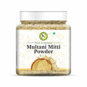 NatureVit Multani Mitti Powder for Face & Hair 250g | Natural Bentonite Clay for Glowing Skin & Oil Control | Fuller's Earth