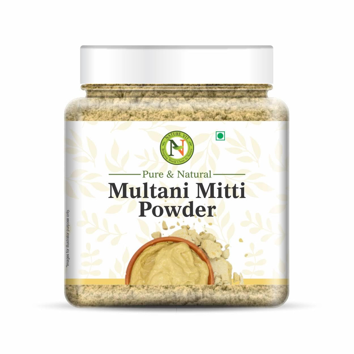NatureVit Multani Mitti Powder for Face & Hair 250g | Natural Bentonite Clay for Glowing Skin & Oil Control | Fuller's Earth